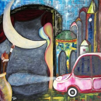 Pittura intitolato "Andando incontro al…" da Cinzia Corvo (Nic), Opera d'arte originale