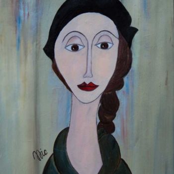 Peinture intitulée "Madame Clotilde" par Cinzia Corvo (Nic), Œuvre d'art originale, Autre