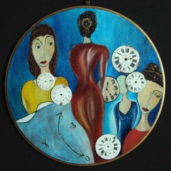 Pittura intitolato "Donne senza tempo -…" da Cinzia Corvo (Nic), Opera d'arte originale, Olio
