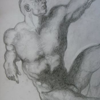 Malerei mit dem Titel "Faust" von Niccolò Montemagni, Original-Kunstwerk, Graphit