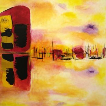 Painting titled "COIN DE PORT" by Nichka Sosonka, Original Artwork, Oil