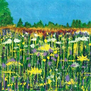 Картина под названием "Summer field in Sav…" - Nick Cowling, Подлинное произведение искусства