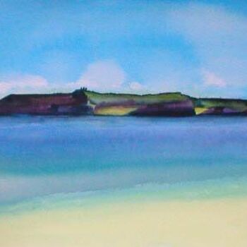 Pintura titulada "Caldy Island 1" por Nick Cowling, Obra de arte original