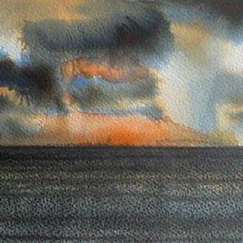 Pittura intitolato "Stormy sky 1" da Nick Cowling, Opera d'arte originale