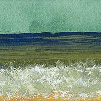 Painting titled "Green sea" by Nick Cowling, Original Artwork