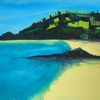 Painting titled "Saundersfoot" by Nick Cowling, Original Artwork