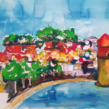 Painting titled "Collioure - 4" by Nick Cowling, Original Artwork