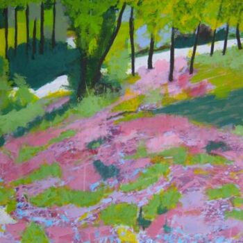 Pintura intitulada "The Woods, Brittany" por Nick Cowling, Obras de arte originais