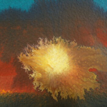 Schilderij getiteld "Sunset 4" door Nick Cowling, Origineel Kunstwerk