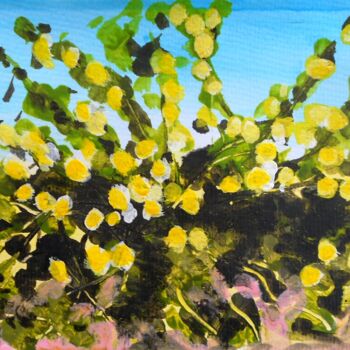 Painting titled "Lemon-tree, Menton" by Nick Cowling, Original Artwork, Oil