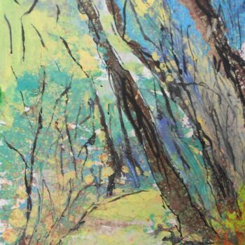 Картина под названием "Hanbury, garden, Ve…" - Nick Cowling, Подлинное произведение искусства, Масло