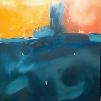 Painting titled "The ocean" by Nick D. Vladulescu, Original Artwork