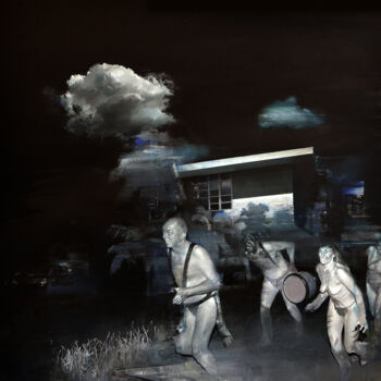 Painting titled "Night trippers" by Nick Offer, Original Artwork, Oil