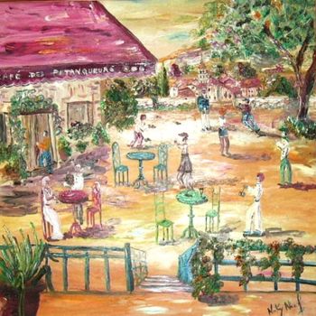 「les petanqueurs」というタイトルの絵画 Nicky Neefによって, オリジナルのアートワーク