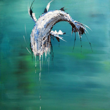 Malerei mit dem Titel "Big fish" von Nicolas Lesage, Original-Kunstwerk, Acryl