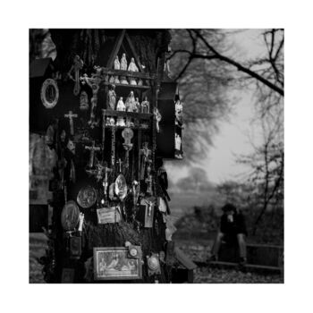 Photography titled "prayer tree" by Nicolas Dalaudier, Original Artwork, Non Manipulated Photography Mounted on Wood Stretch…