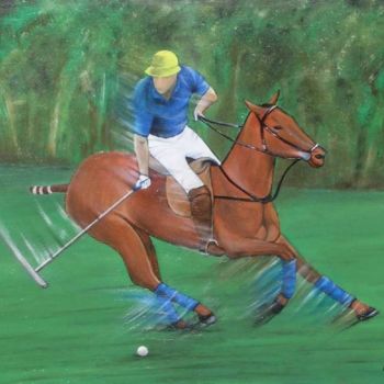 Painting titled "Un dimanche au polo" by Nico, Original Artwork, Other