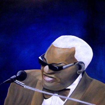 Peinture intitulée "Ray Charles en conc…" par Nico, Œuvre d'art originale, Autre