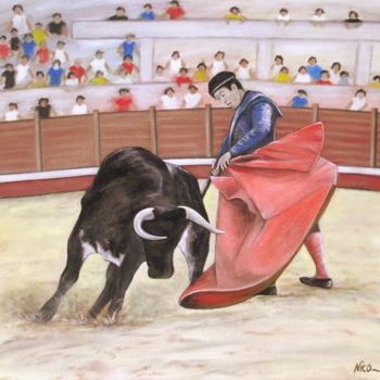 Painting titled "Feria (2)" by Nico, Original Artwork, Other