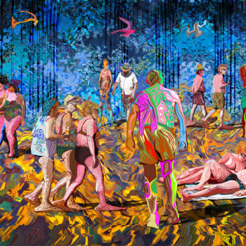 Arte digital titulada "Playa1" por Nico Vincent, Obra de arte original, Pintura Digital
