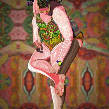 Arte digitale intitolato "La llorona" da Nico Vincent, Opera d'arte originale, Pittura digitale