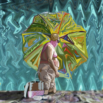 Digitale Kunst getiteld "Playa3" door Nico Vincent, Origineel Kunstwerk, Digitaal Schilderwerk