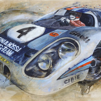 Painting titled "917 Martini Racing" by Nicolas Cancelier, Original Artwork, Oil