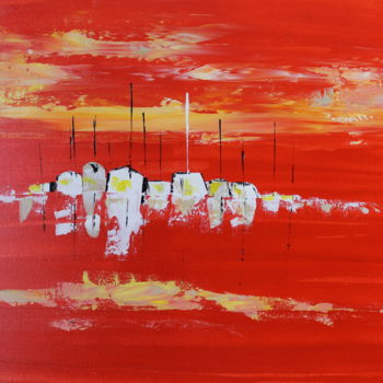 Painting titled "RED SEA" by Nicobag, Original Artwork, Acrylic