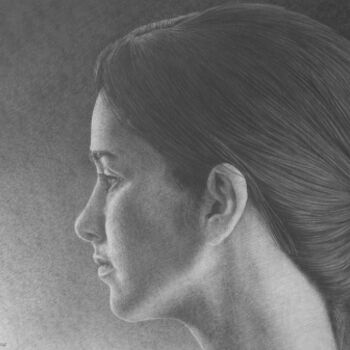 Drawing titled "dione" by Nicola De Luca, Original Artwork, Graphite Mounted on Other rigid panel