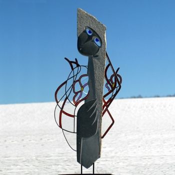 "Les Yeux Bleus" başlıklı Heykel Philippe Nicodème tarafından, Orijinal sanat