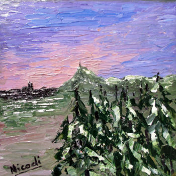 Painting titled "PREMIERE NEIGE SUR…" by Nicodi, Original Artwork, Acrylic