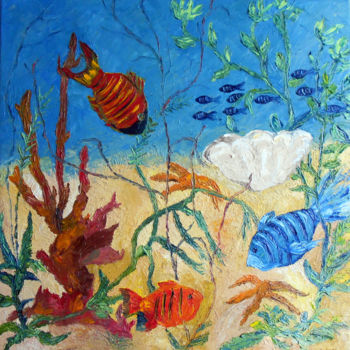 Painting titled "AQUARIUM 1" by Nicodi, Original Artwork, Acrylic