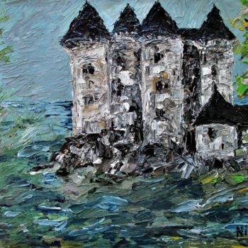 Painting titled "Château de Val" by Nicodi, Original Artwork, Acrylic