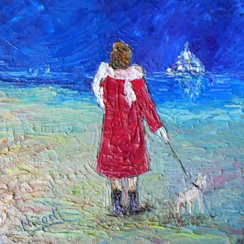 Painting titled "PROMENADE DANS LA B…" by Nicodi, Original Artwork, Oil