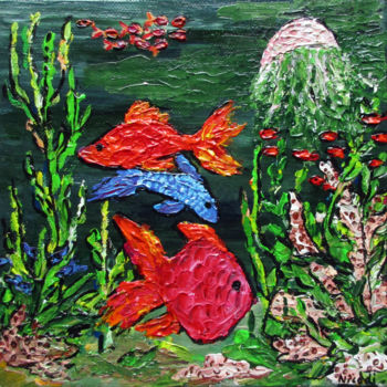 Painting titled "L AQUARIUM 2" by Nicodi, Original Artwork, Acrylic