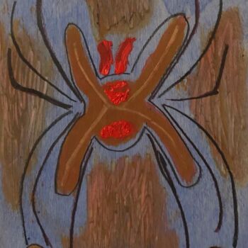 Schilderij getiteld "Spider" door Nicoking, Origineel Kunstwerk, Acryl