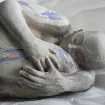 Escultura intitulada "A quoi rêvent les a…" por Nicola Deux, Obras de arte originais, Cerâmica