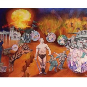 Pittura intitolato "Guerra" da Nicola Magrone, Opera d'arte originale, Acrilico