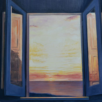 Pintura intitulada "L'alba n°1" por Nicola Romilio, Obras de arte originais, Óleo