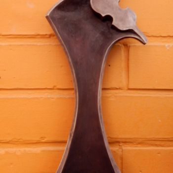 Sculpture titled "Violoniste" by Nicolae Teisanu, Original Artwork, Wood