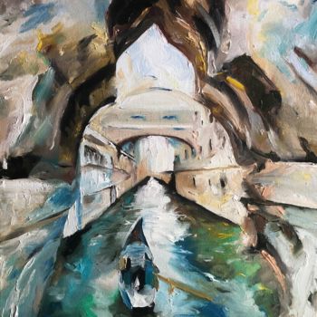 Peinture intitulée "Venise" par Philippe Nicolaï, Œuvre d'art originale, Huile