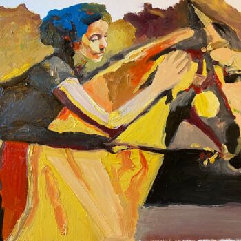 Pittura intitolato "Le lien" da Philippe Nicolaï, Opera d'arte originale, Olio