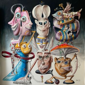 Peinture intitulée "Triumvirate 1" par Nicolai Panayotov, Œuvre d'art originale, Acrylique
