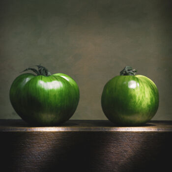 Photography titled ""Granny Smith Tomat…" by Nicolas Barbier, Original Artwork, Light Painting