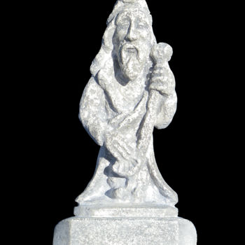 Skulptur mit dem Titel "Saint Jacques le Ma…" von Nicolas Bouriot (KRB1), Original-Kunstwerk, Stein