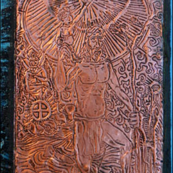 Incisioni, stampe intitolato "Saint Christophe" da Nicolas Bouriot (KRB1), Opera d'arte originale, incisione