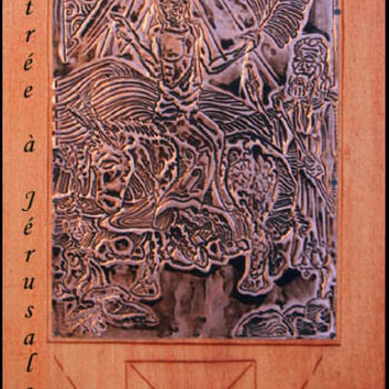 Incisioni, stampe intitolato "Entrée à Jérusalem" da Nicolas Bouriot (KRB1), Opera d'arte originale, incisione