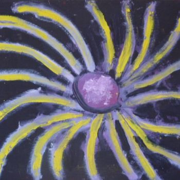 Malerei mit dem Titel "Fleur araignée" von Nicolas Cavuoto, Original-Kunstwerk, Öl