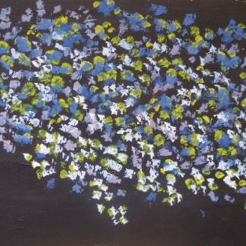 Pittura intitolato "composition florale…" da Nicolas Cavuoto, Opera d'arte originale, Olio