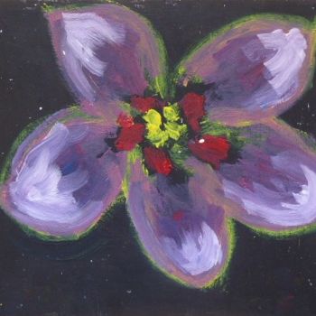 Pittura intitolato "composition florale…" da Nicolas Cavuoto, Opera d'arte originale, Olio
